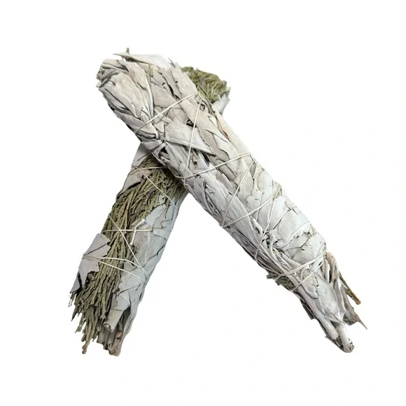 Large White Sage & Cedar Smudge Sticks (2-Pack) | Cleansing Ritual Spiritual - Picture 3 of 7